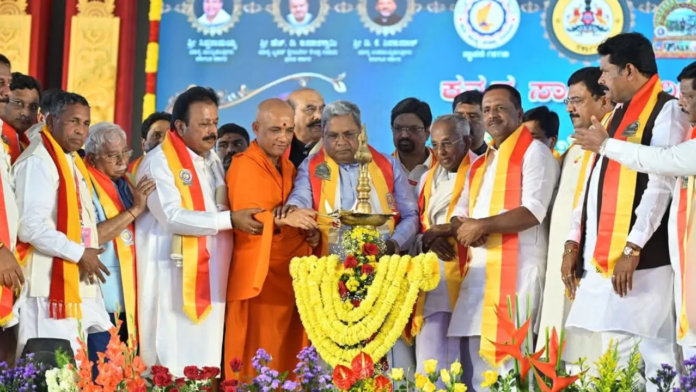 Siddharamaya spoke in Kannada Sahitya Sammelan against imposition of Hindi